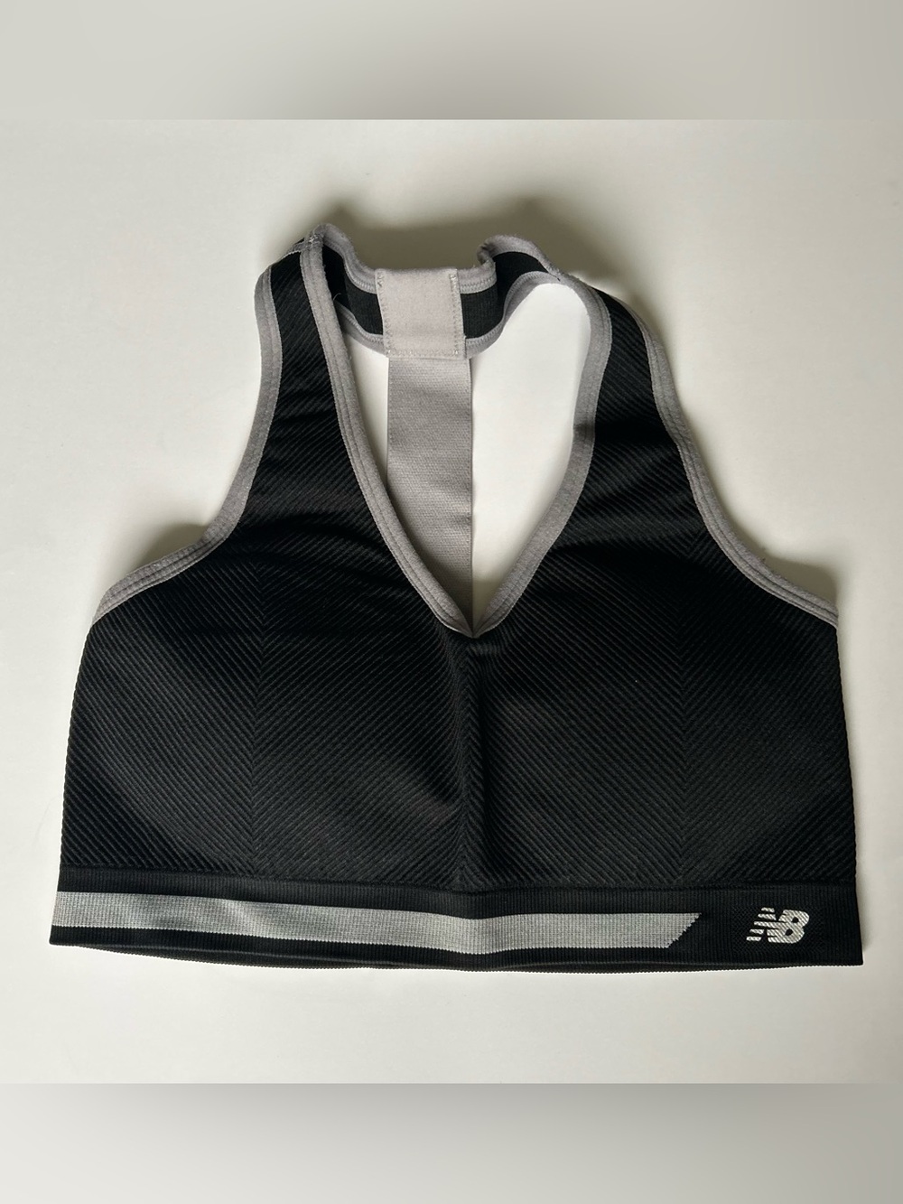 New Balance Black and Gray Performance Sports Bra